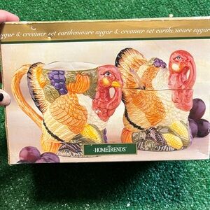 New HomeTrends Turkey Sugar and Creamer Set